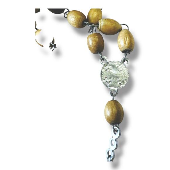 Jerusalem Rosary Beads  Olive Wood Prayer Beads  Holy Land Religious Collectible - Picture 3 of 6